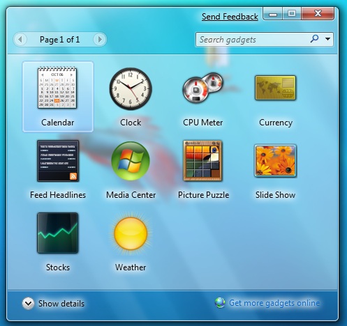 Widgets you can add to desktop